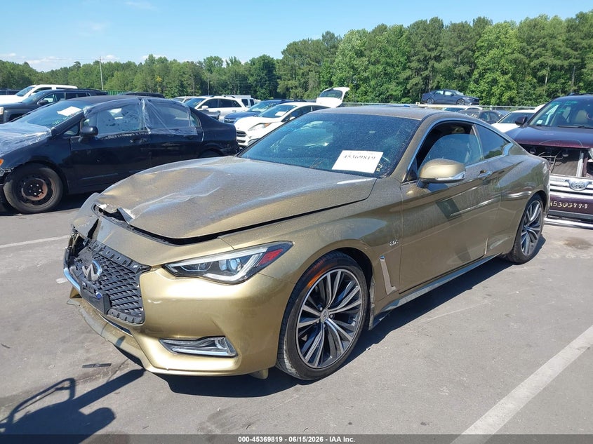 2018 Infiniti Q60 VIN JN1CV7EK6JM200217 IAAI salvage auction — FRONT END, Salvage (Idaho), sold $25 on 2026-07-29 (photo 2)