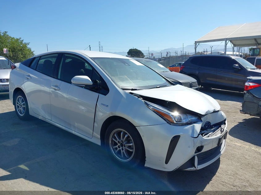 2019 Toyota Prius VIN JTDKARFU5K3077940 IAAI salvage auction — FRONT END, Salvage (California), sold $4,100 on 2026-07-09 (photo 1)