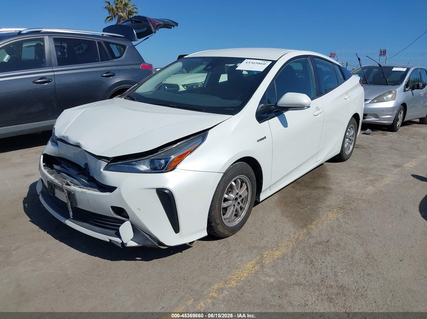 2019 Toyota Prius VIN JTDKARFU5K3077940 IAAI salvage auction — FRONT END, Salvage (California), sold $4,100 on 2026-07-09 (photo 2)