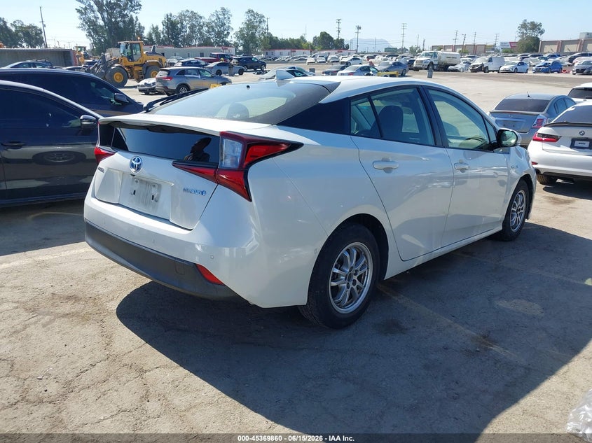 2019 Toyota Prius VIN JTDKARFU5K3077940 IAAI salvage auction — FRONT END, Salvage (California), sold $4,100 on 2026-07-09 (photo 4)