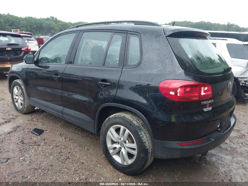 2016 Volkswagen Tiguan VIN WVGBV7AXXGK000497 IAAI salvage auction — HAIL, Salvage Title, sold $25 on 2026-07-29 (photo 3)