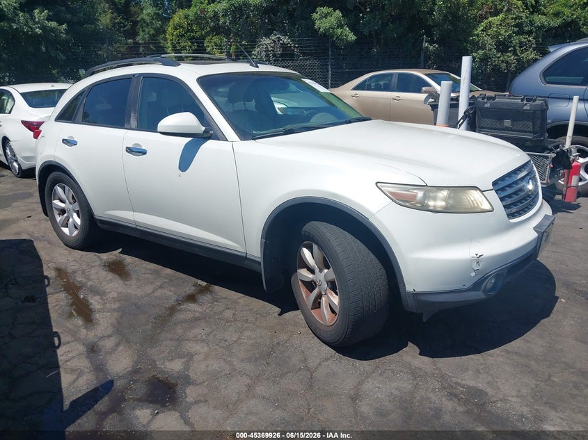 2005 Infiniti Fx35 VIN JNRAS08W45X206492 IAAI salvage auction — LEFT SIDE, Salvage (North Carolina), sold $275 on 2026-07-09 (photo 1)