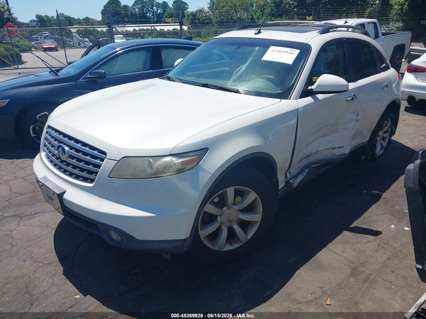 2005 Infiniti Fx35 VIN JNRAS08W45X206492 IAAI salvage auction — LEFT SIDE, Salvage (North Carolina), sold $275 on 2026-07-09 (photo 2)