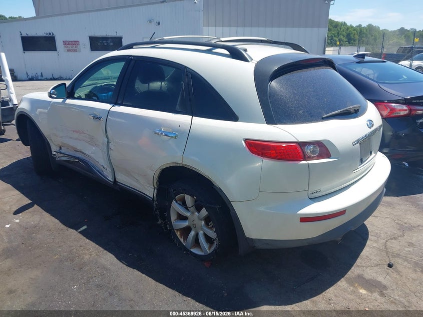 2005 Infiniti Fx35 VIN JNRAS08W45X206492 IAAI salvage auction — LEFT SIDE, Salvage (North Carolina), sold $275 on 2026-07-09 (photo 3)