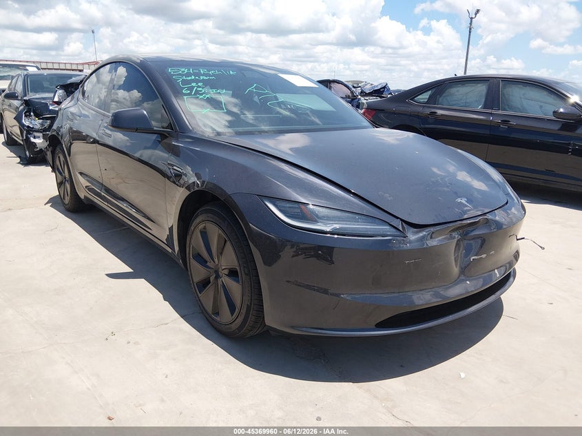 2024 Tesla Model 3 VIN 5YJ3E1EA5RF863266 IAAI salvage auction — REAR END, Salvage (Texas), sold $9,550 on 2026-07-21 (photo 1)