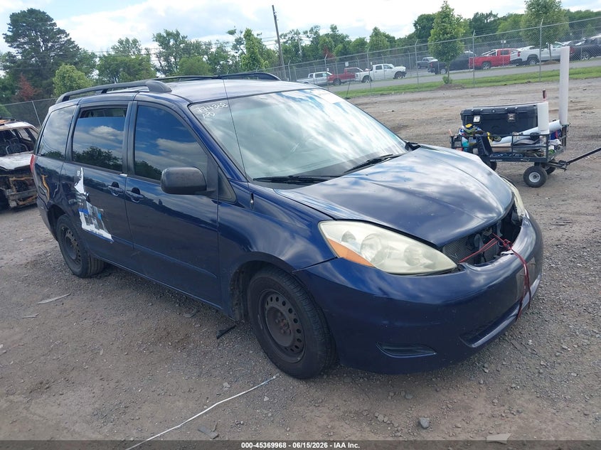 2006 Toyota Sienna VIN 5TDZA23C66S400012 IAAI salvage auction — LEFT FRONT, Clear (Virginia), sold $400 on 2026-07-07 (photo 1)