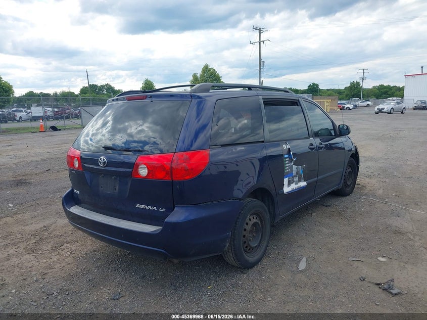 2006 Toyota Sienna VIN 5TDZA23C66S400012 IAAI salvage auction — LEFT FRONT, Clear (Virginia), sold $400 on 2026-07-07 (photo 4)