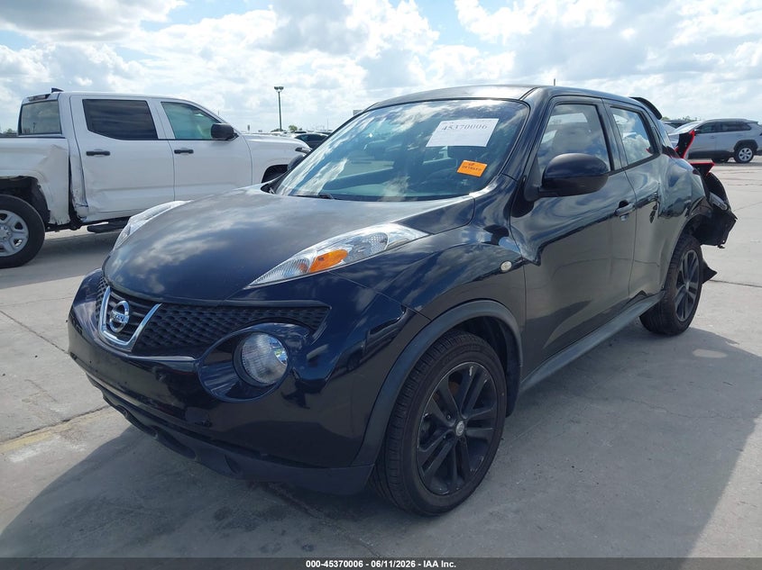 2014 Nissan Juke VIN JN8AF5MR9ET357700 IAAI salvage auction — REAR END, Salvage (Texas), sold $875 on 2026-07-06 (photo 2)