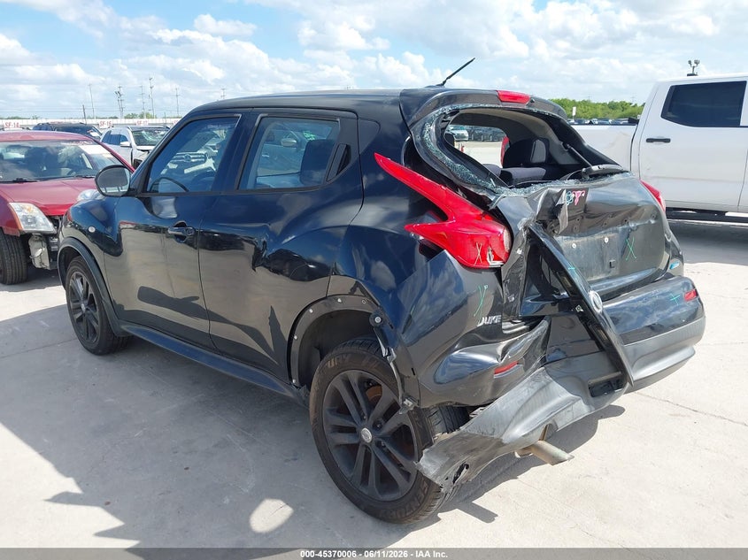 2014 Nissan Juke VIN JN8AF5MR9ET357700 IAAI salvage auction — REAR END, Salvage (Texas), sold $875 on 2026-07-06 (photo 3)
