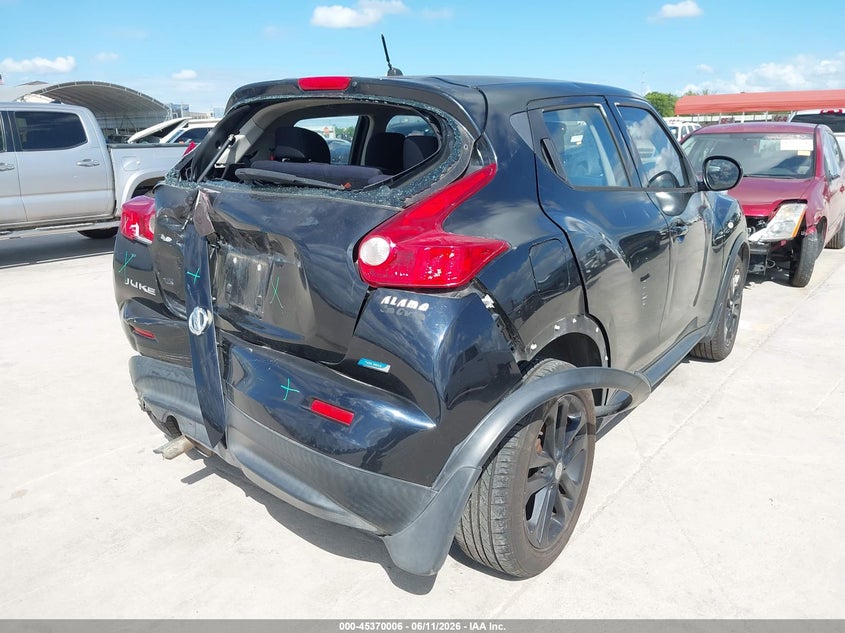 2014 Nissan Juke VIN JN8AF5MR9ET357700 IAAI salvage auction — REAR END, Salvage (Texas), sold $875 on 2026-07-06 (photo 4)