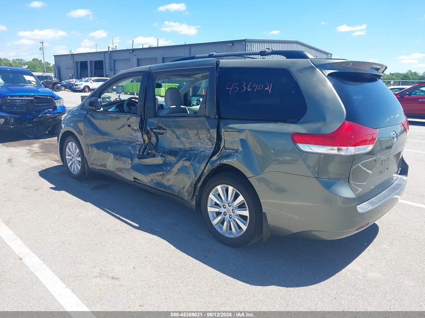2013 Toyota Sienna VIN 5TDDK3DC1DS056968 IAAI salvage auction — LEFT SIDE, Clear (Indiana), sold $3,450 on 2026-07-24 (photo 3)