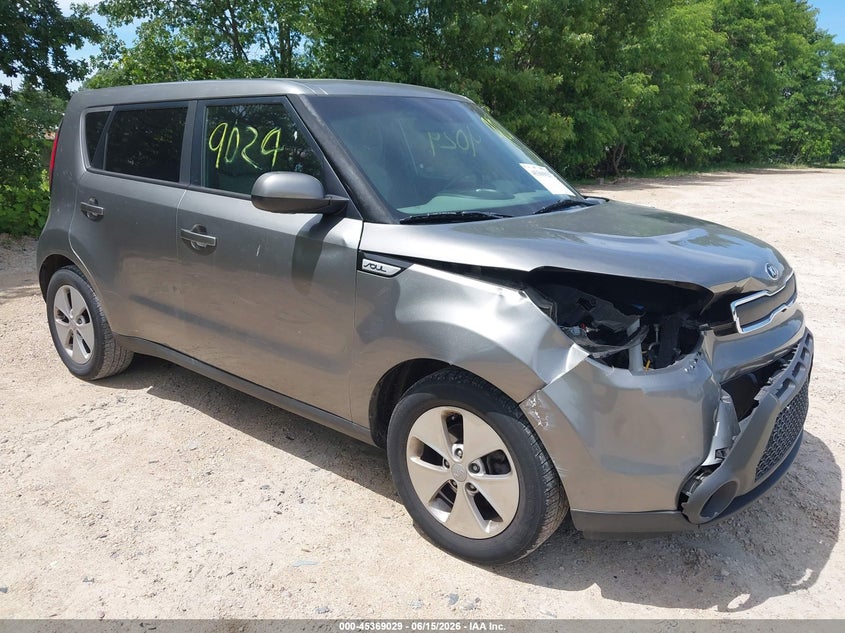 2016 Kia Soul VIN KNDJN2A27G7260530 IAAI salvage auction — RIGHT FRONT, Junk Bill Of Sale Mv2459 (Wisconsin), sold $375 on 2026-07-15 (photo 1)