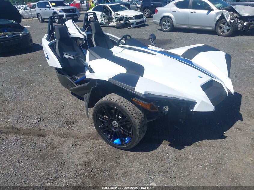 2019 Polaris Slingshot VIN 57XAASFA6K8135749 IAAI salvage auction — LEFT FRONT, Salvage - Greater Than 75% (Maryland), sold $1,600 on 2026-07-08 (photo 6)