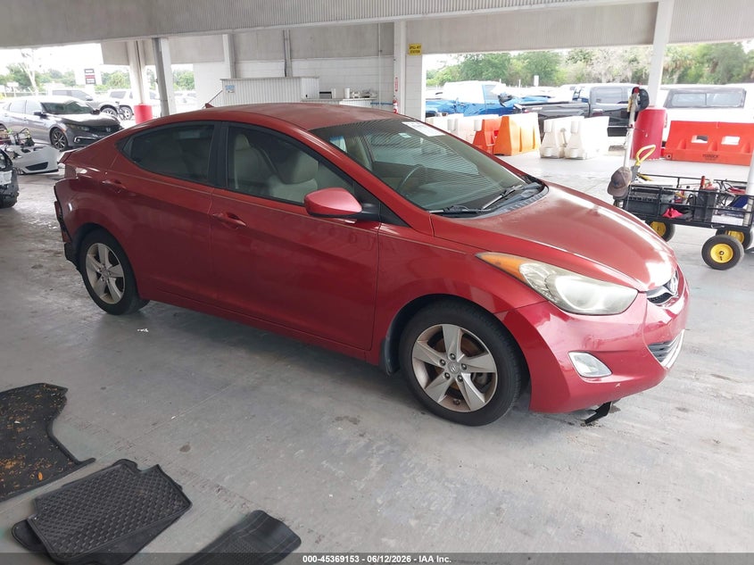 2013 Hyundai Elantra VIN KMHDH4AE1DU747810 IAAI salvage auction — REAR END, Rebuildable (Florida), sold $1,150 on 2026-07-15 (photo 1)