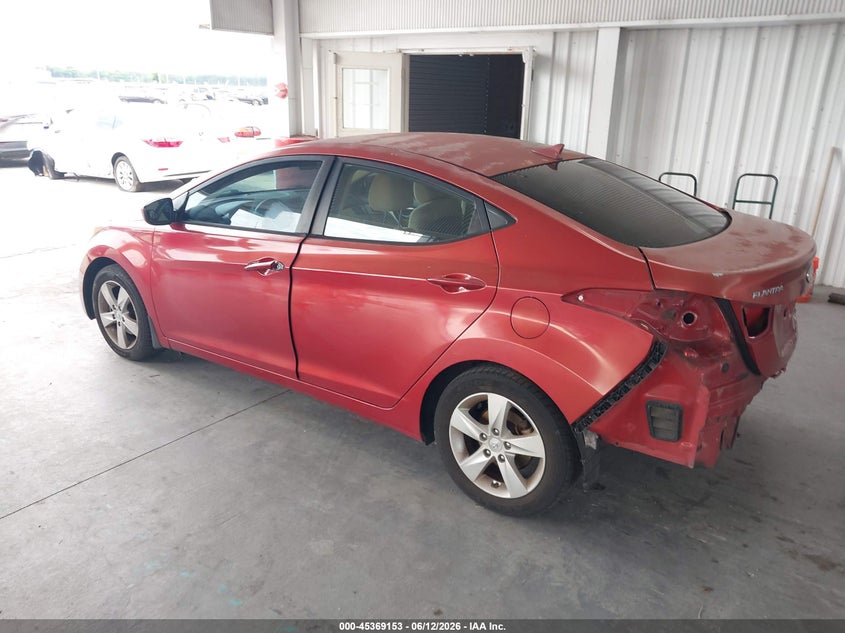 2013 Hyundai Elantra VIN KMHDH4AE1DU747810 IAAI salvage auction — REAR END, Rebuildable (Florida), sold $1,150 on 2026-07-15 (photo 3)