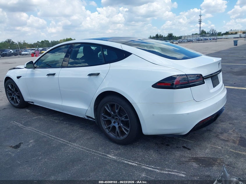 2022 Tesla Model s VIN 5YJSA1E50NF477052 IAAI salvage auction — WATER/FLOOD, Salvage Title, sold $13,250 on 2026-07-30 (photo 3)