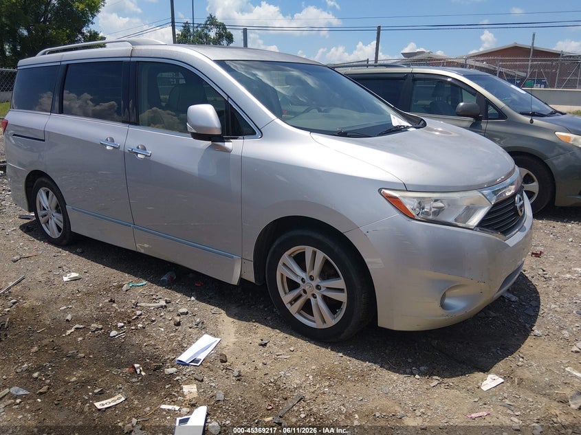 2014 Nissan Quest VIN JN8AE2KP1E9105746 IAAI salvage auction — NORMAL WEAR, Clear (Tennessee), sold $825 on 2026-07-09 (photo 1)
