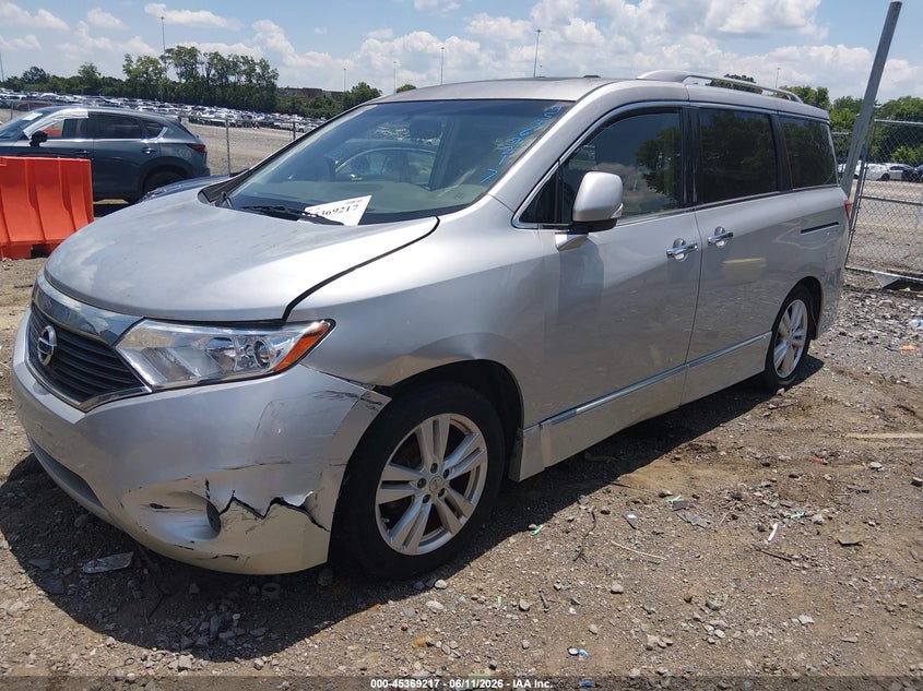 2014 Nissan Quest VIN JN8AE2KP1E9105746 IAAI salvage auction — NORMAL WEAR, Clear (Tennessee), sold $825 on 2026-07-09 (photo 2)