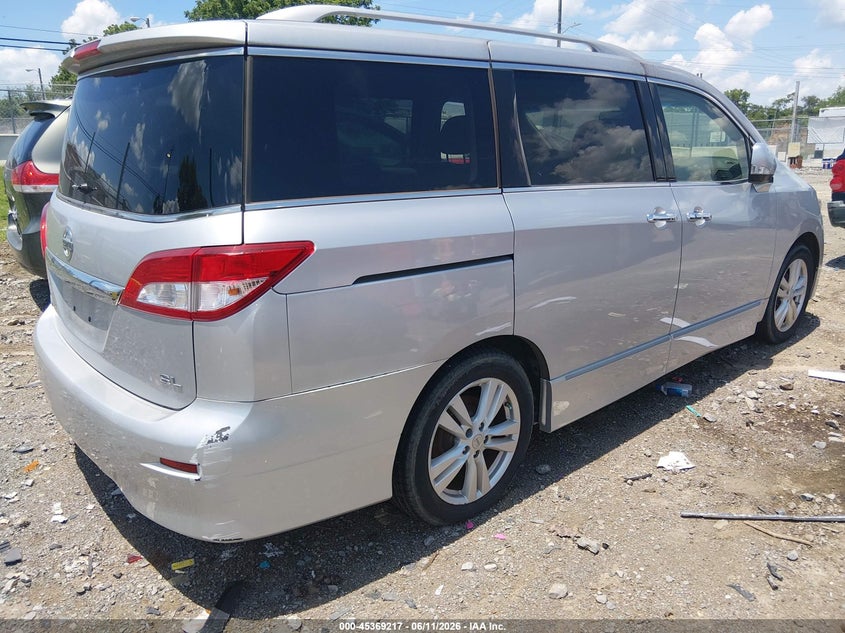 2014 Nissan Quest VIN JN8AE2KP1E9105746 IAAI salvage auction — NORMAL WEAR, Clear (Tennessee), sold $825 on 2026-07-09 (photo 4)