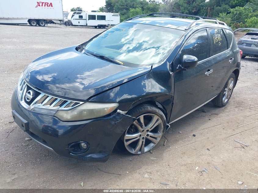 2009 Nissan Murano VIN JN8AZ18WX9W115146 IAAI salvage auction — LEFT FRONT, Clear (Indiana), sold $400 on 2026-07-22 (photo 2)
