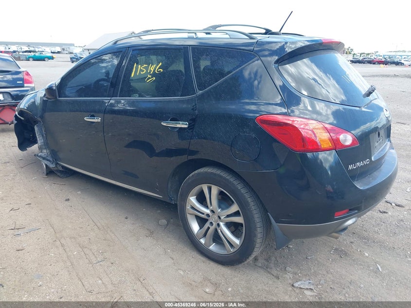 2009 Nissan Murano VIN JN8AZ18WX9W115146 IAAI salvage auction — LEFT FRONT, Clear (Indiana), sold $400 on 2026-07-22 (photo 3)