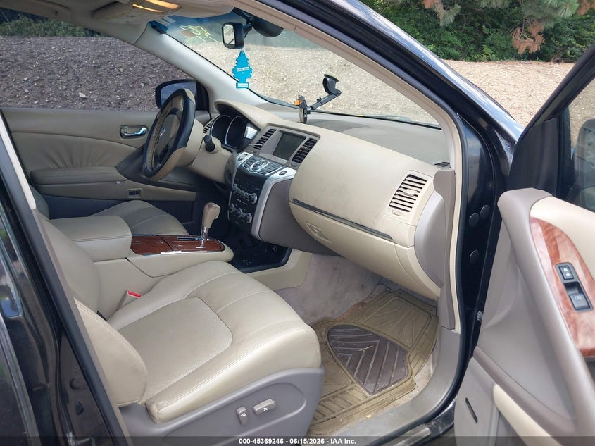 2009 Nissan Murano VIN JN8AZ18WX9W115146 IAAI salvage auction — LEFT FRONT, Clear (Indiana), sold $400 on 2026-07-22 (photo 5)