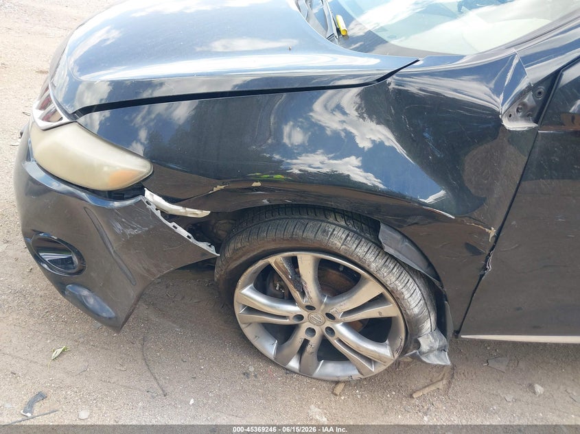 2009 Nissan Murano VIN JN8AZ18WX9W115146 IAAI salvage auction — LEFT FRONT, Clear (Indiana), sold $400 on 2026-07-22 (photo 6)