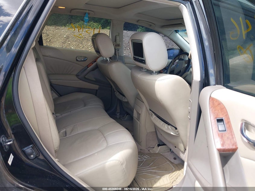 2009 Nissan Murano VIN JN8AZ18WX9W115146 IAAI salvage auction — LEFT FRONT, Clear (Indiana), sold $400 on 2026-07-22 (photo 8)