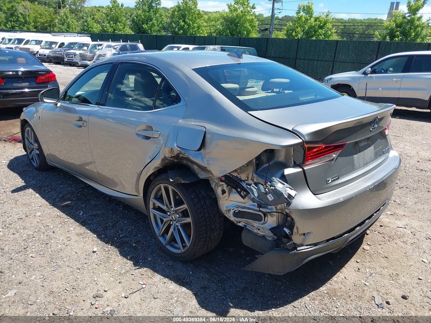 2019 Lexus Is VIN JTHC81D25K5038660 IAAI salvage auction — LEFT REAR, Mv-907A (New York), sold $12,350 on 2026-07-28 (photo 3)