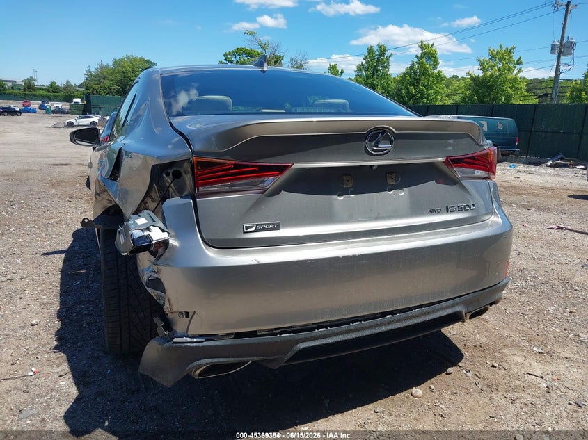 2019 Lexus Is VIN JTHC81D25K5038660 IAAI salvage auction — LEFT REAR, Mv-907A (New York), sold $12,350 on 2026-07-28 (photo 6)
