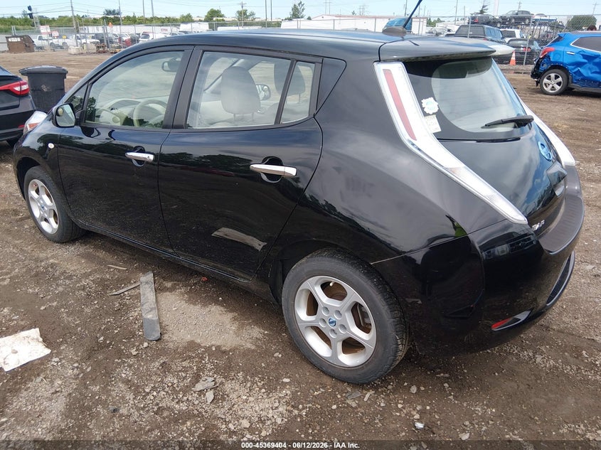 2012 Nissan Leaf VIN JN1AZ0CP4CT017442 IAAI salvage auction — NORMAL WEAR, Salvage Title, sold $275 on 2026-07-23 (photo 3)