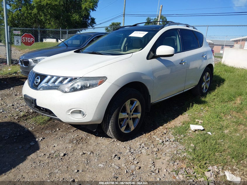 2010 Nissan Murano VIN JN8AZ1MU8AW013384 IAAI salvage auction — REAR END, Salvage (Tennessee), sold $475 on 2026-07-16 (photo 2)