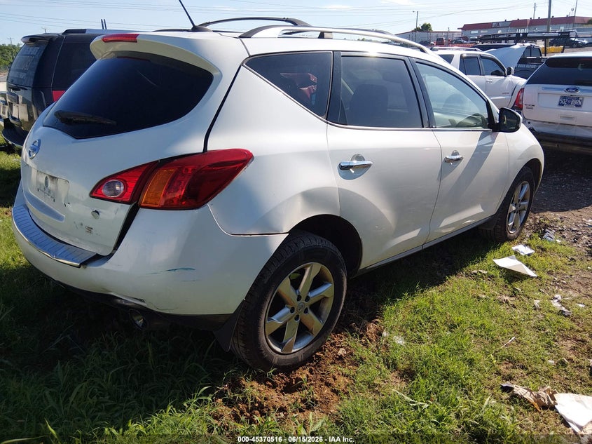2010 Nissan Murano VIN JN8AZ1MU8AW013384 IAAI salvage auction — REAR END, Salvage (Tennessee), sold $475 on 2026-07-16 (photo 4)
