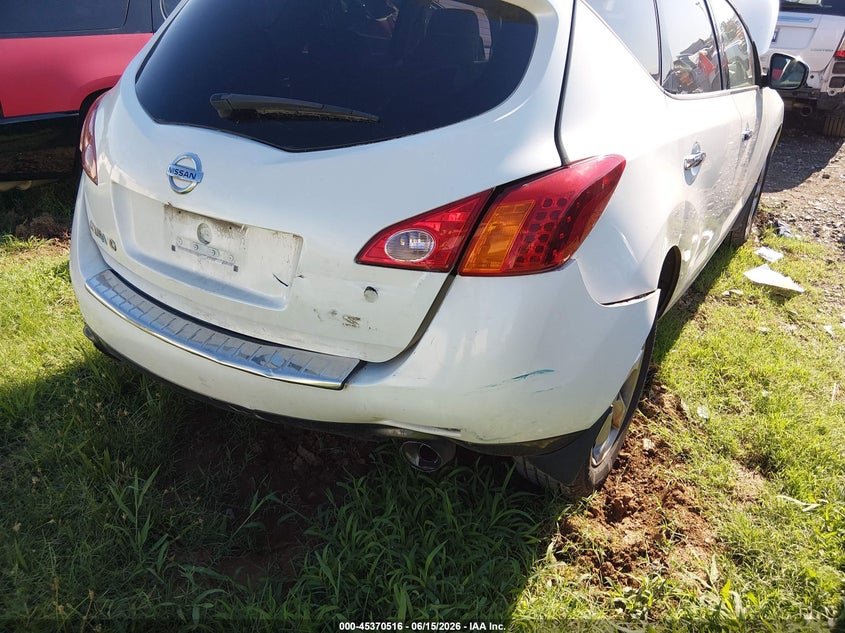 2010 Nissan Murano VIN JN8AZ1MU8AW013384 IAAI salvage auction — REAR END, Salvage (Tennessee), sold $475 on 2026-07-16 (photo 6)