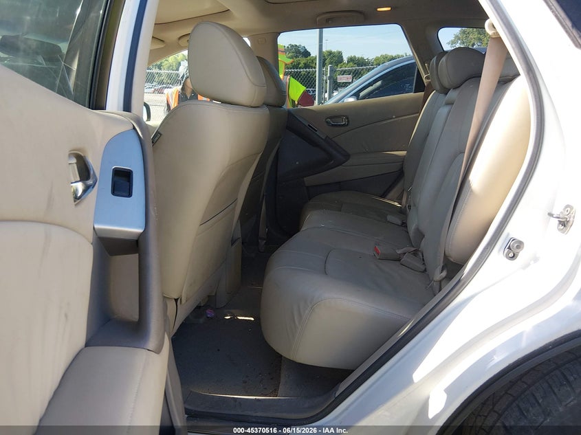 2010 Nissan Murano VIN JN8AZ1MU8AW013384 IAAI salvage auction — REAR END, Salvage (Tennessee), sold $475 on 2026-07-16 (photo 8)