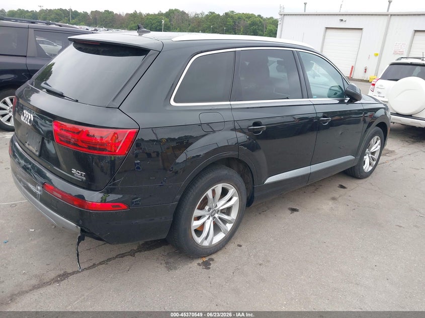 2018 Audi Q7 VIN WA1AAAF76JD051101 IAAI salvage auction — THEFT, Wait Title, sold $6,300 on 2026-09-06 (photo 4)