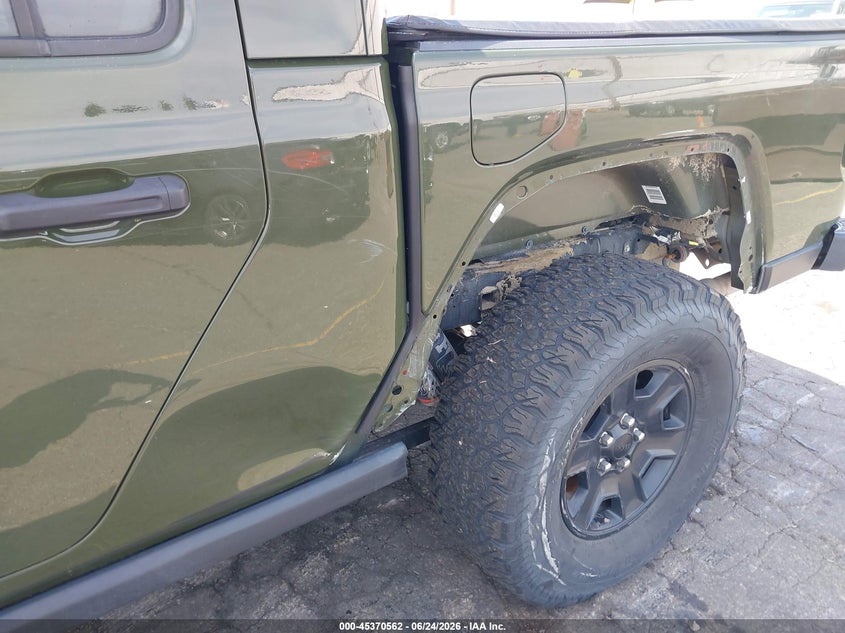 2021 Jeep Gladiator VIN 1C6JJTEGXML606605 IAAI salvage auction — SIDE, Clear - Dealer Only (California), sold $18,700 on 2026-07-31 (photo 6)