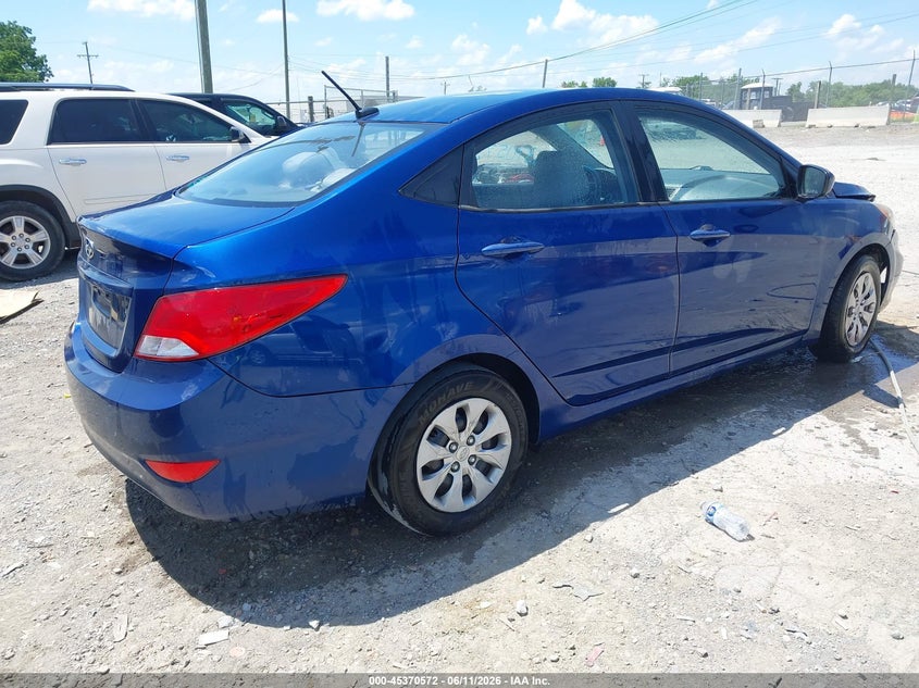 2016 Hyundai Accent VIN KMHCT4AE0GU947673 IAAI salvage auction — NORMAL WEAR, Clear (Tennessee), sold $575 on 2026-07-16 (photo 4)