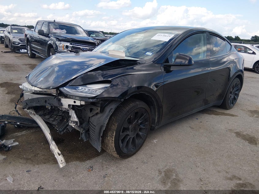 2022 Tesla Model y VIN 7SAYGAEE8NF365837 IAAI salvage auction — FRONT END, Original (Texas), sold $7,750 on 2026-09-05 (photo 2)