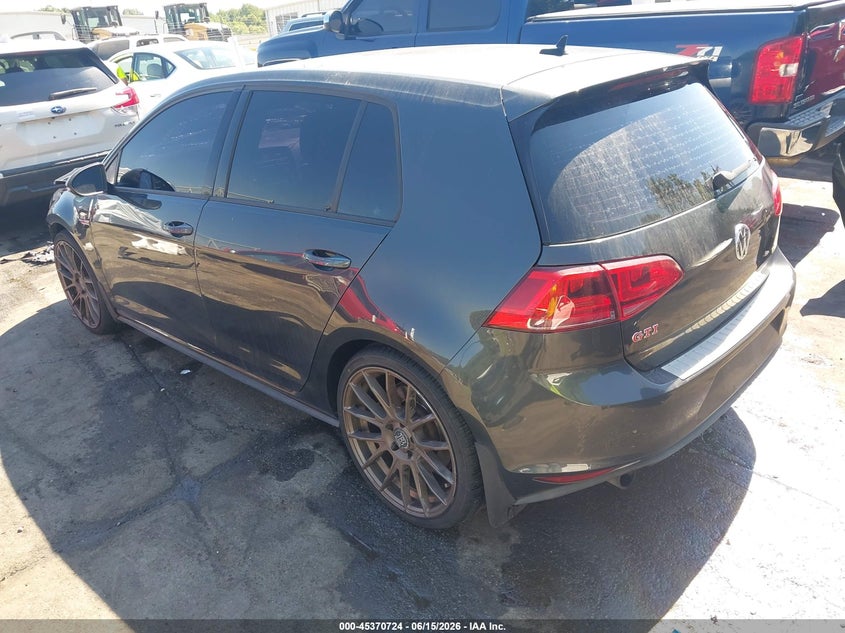 2017 Volkswagen Golf gti VIN 3VW447AU1HM027293 IAAI salvage auction — FRONT END, Salvage (North Carolina), sold $4,325 on 2026-07-09 (photo 3)