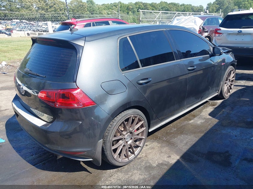 2017 Volkswagen Golf gti VIN 3VW447AU1HM027293 IAAI salvage auction — FRONT END, Salvage (North Carolina), sold $4,325 on 2026-07-09 (photo 4)