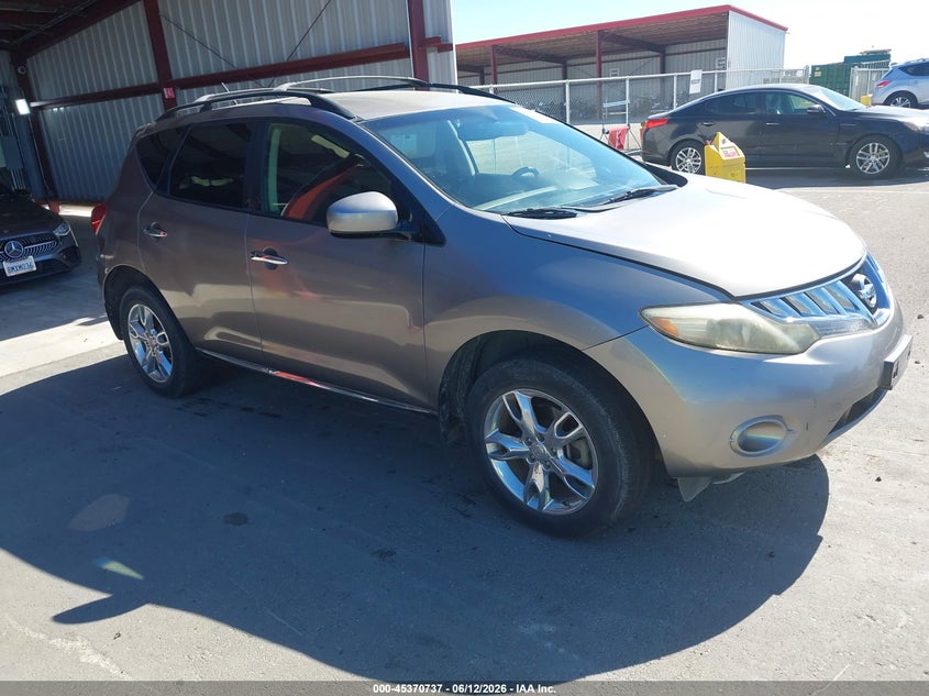 2009 Nissan Murano VIN JN8AZ18U39W028493 IAAI salvage auction — NORMAL WEAR, Clear - Dealer Only (California), sold $550 on 2026-07-07 (photo 1)