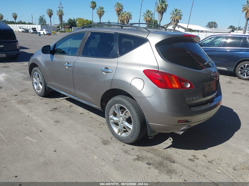 2009 Nissan Murano VIN JN8AZ18U39W028493 IAAI salvage auction — NORMAL WEAR, Clear - Dealer Only (California), sold $550 on 2026-07-07 (photo 3)