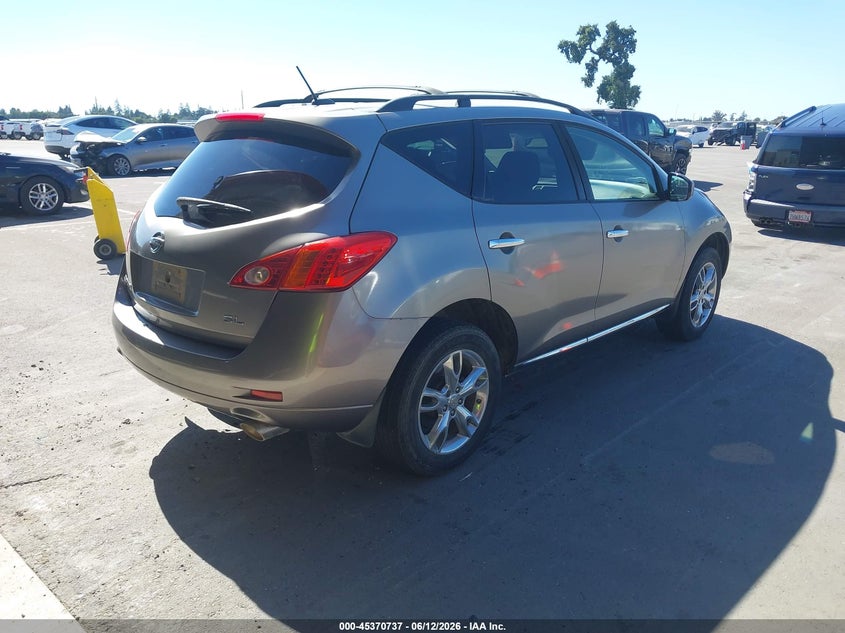2009 Nissan Murano VIN JN8AZ18U39W028493 IAAI salvage auction — NORMAL WEAR, Clear - Dealer Only (California), sold $550 on 2026-07-07 (photo 4)