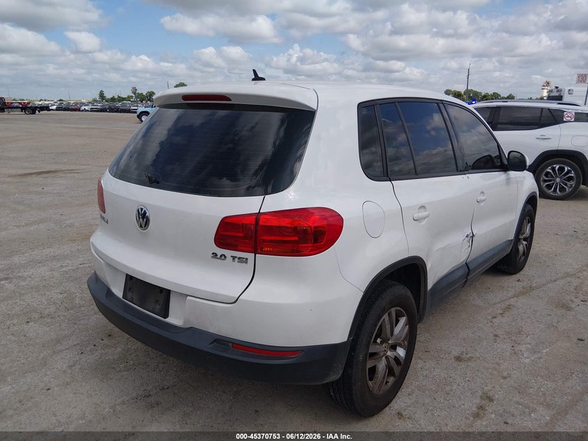 2012 Volkswagen Tiguan VIN WVGAV7AX0CW561211 IAAI salvage auction — NORMAL WEAR, Original (Texas), sold $875 on 2026-07-07 (photo 4)