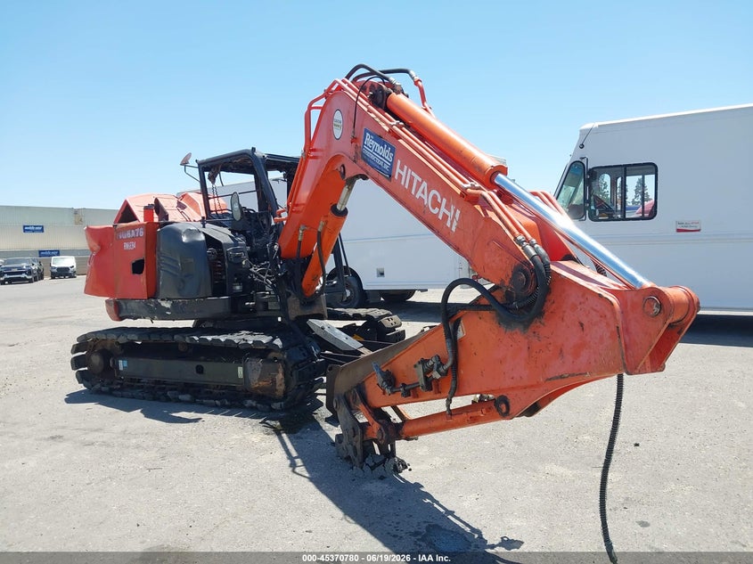 2019 Hitachi Zx85-5 compact excavator VIN HCMDEF60C00019233 IAAI salvage auction — Burn Engine, Bill Of Sale -  Non Motor Vehicle (California), sold $2,600 on 2026-07-22 (photo 1)