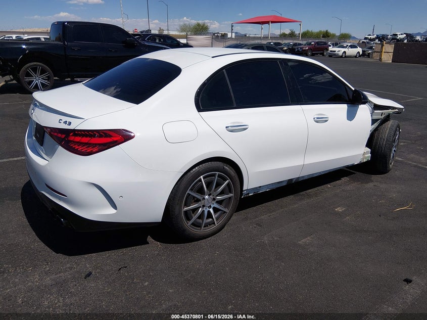 2024 Mercedes-Benz C-Class VIN W1KAF8HB8RR184903 IAAI salvage auction — Side, Salvage (Nevada), sold $25,000 on 2026-07-08 (photo 4)