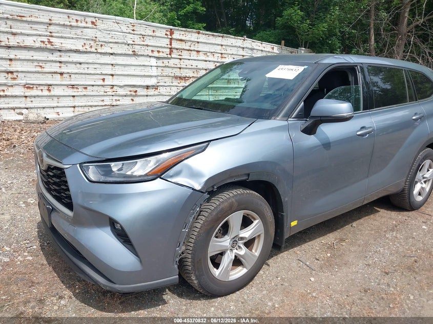 2020 Toyota Highlander VIN 5TDBZRBH7LS017059 IAAI salvage auction — LEFT FRONT, Salvage (Massachusetts), sold $9,700 on 2026-07-23 (photo 6)