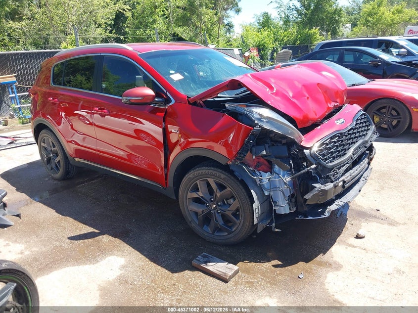 2020 Kia Sportage VIN KNDP6CACXL7679231 IAAI salvage auction — FRONT END, Salvage (Missouri), sold $2,150 on 2026-07-22 (photo 1)