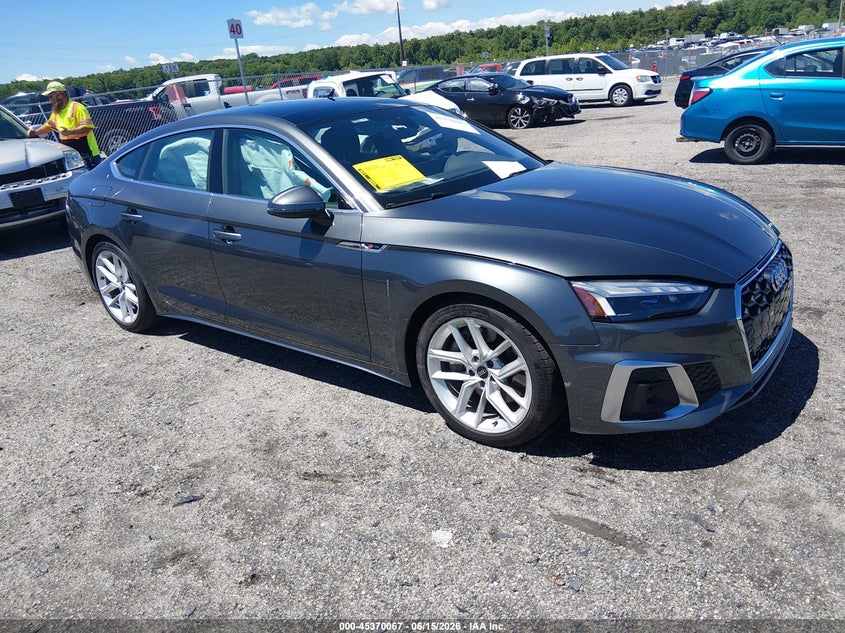 2023 Audi A5 VIN WAUFACF58PA022955 IAAI salvage auction — SIDE, Salvage - Greater Than 75% (Maryland), sold $11,300 on 2026-08-19 (photo 2)